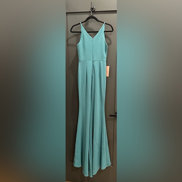 BHLDN Teal Backless Dress - Picture 5 of 7